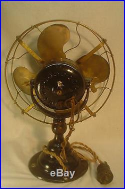 Antique 12 EMERSON Electric Fan with BRASS BLADES