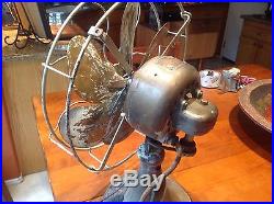 Antique 12 Emerson Fan, Model 71666 With Brass Blades to restore NO RESERVE