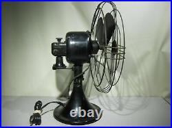 Antique 12 GE Oscillating Fan 49X929 Works Great Nice Condition P/U ONL