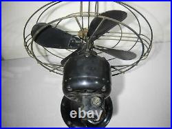 Antique 12 GE Oscillating Fan 49X929 Works Great Nice Condition P/U ONL