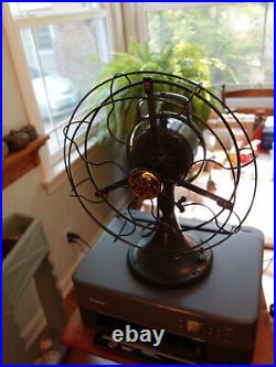 Antique 12 General Electric Form ANI Cat 75423 3 Speed Oscillating Desk Fan