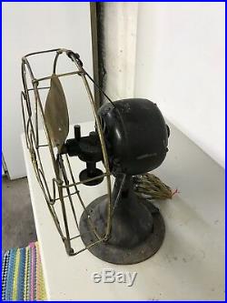 Antique 12 Peerless Or Colonial Front Oscillator Brass and Brass Electric Fan