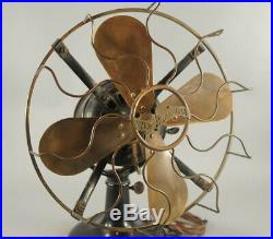 Antique 12 Westinghouse #60677 The Tank 4 Brass Blade & Wavy Cage Fan Works