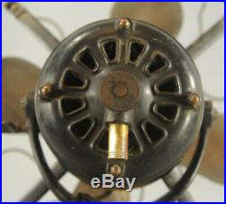 Antique 12 Westinghouse #60677 The Tank 4 Brass Blade & Wavy Cage Fan Works