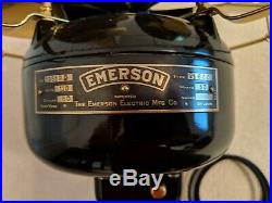 Antique 12 inch Brass Blade Emerson Electric Fan Type 21666