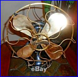 Antique 13 Westinghouse BRASS both Blade & Cage Electric Fan