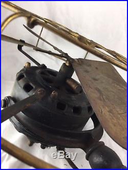 Antique 16 GE Pancake Brass Blade Fan