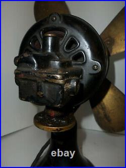 Antique 16 Robbins & Myers Original Brass 4-Blade 110 Volt Fan No 1159 HEAVY