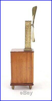 Antique 1890's Zephyr Tall Clockwork Brass Fan Paris Non-Electric