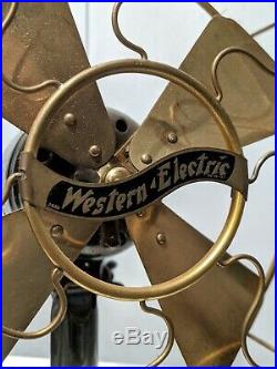 Antique 1909-1910 Solid All Brass Western Electric 8 Fan