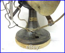 Antique 1910 Very Rare Siemens Miniature Cast Iron Desk Electric Fan Working