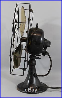 Antique 1917 Emerson No 24668 Oscillating 3-Speed Motor 6-Blade Electric Fan