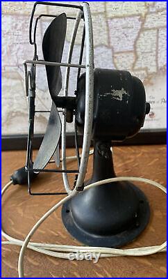 Antique 1917 Westinghouse Whirlwind 8 #269172 Electric 4 Blade Table Fan RUNS
