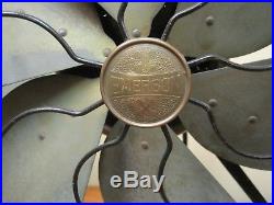 Antique 1919 16 Emerson 6 Brass Blades 3 Speed Working Fan