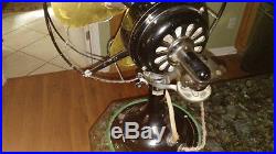 Antique 1920 Robbins & Meyers R&M Brass Blade Fan #2410 Works Great Springfield