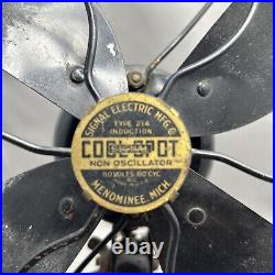 Antique 1920s 1930s Signal Electric MFG Cool Spot Signal Type 214 Desk Fan