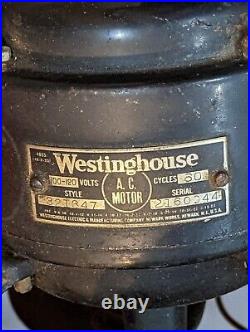 Antique 1920s Westinghouse 16 Oscillating Desk Fan 321347 (32I347)