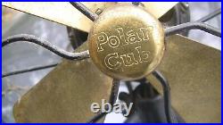 Antique 1921 AC Gilbert Polar CUB Type G Miniature Brass Blade Electric Desk Fan
