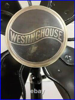 Antique! 1925 Westinghouse 16 3 Speed Oscillating Desk Fan 321347 Refurbished