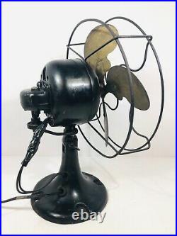 Antique 1926 9 Emerson Jr Oscillating Desk Fan Running