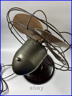 Antique 1947-48 General Electric Oscillating Fan Functional Free Shipping