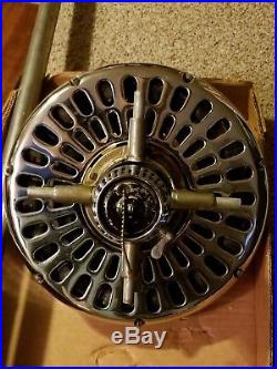 Antique 30's-40's Hunter Ceiling Fan R52 -Nice Blades! Motor works