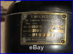 Antique 4 Blade EMERSON Model 29645 10 Fan Oscillating, 3 Speeds Work