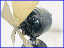 Antique 8 Robbins & Myers 1801 Brass Blade And Cage Desk Fan Parts Or Repair