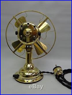 Antique 8 brass Westinghouse fan restored vintage 1910 3 speeds runs great