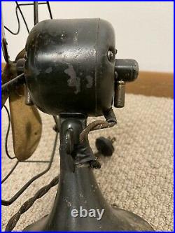 Antique 9 General Electric Whiz Brass Fan Working/Original Cord