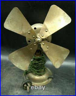 Antique All Brass Westinghouse Fan 108448a For Repair (r4)