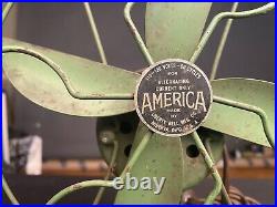Antique American Table Fan by Liberty Bell Mfg. Co. Of Minerva, Ohio Working