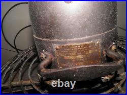 Antique Art Deco Oscillating Electric Industrial 20 Fan Emerson #77648-BO works
