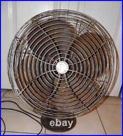 Antique Art Deco Oscillating Electric Industrial 20 Fan Emerson #77648-BO worx