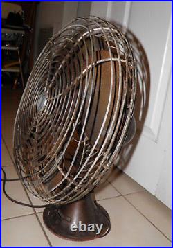 Antique Art Deco Oscillating Electric Industrial 20 Fan Emerson #77648-BO worx