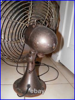 Antique Art Deco Oscillating Electric Industrial 20 Fan Emerson #77648-BO worx