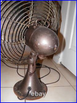 Antique Art Deco Oscillating Electric Industrial 20 Fan Emerson #77648-BO worx