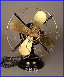 Antique Brass Blade Fan, R&M 1404, Electric Fan