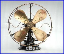Antique Brass Mesh The General Electric Witton England Magnet Art Deco Table Fan