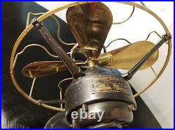 Antique Brass WESTINGHOUSE FAN Original Circa 1912 Electric Oscillating WORKING