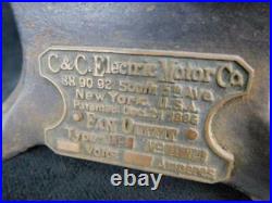 Antique C&C Crocker & Curtis Fan Motor Bipolar 1886 Patent Rare