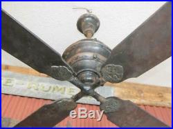Antique Cast Iron Robbins & Myers 57 110 Volt DC Ceiling Fan