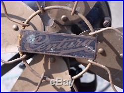 Antique Century S3 16 Inch Brass Blade Model 154 Oscillating Fan Untested