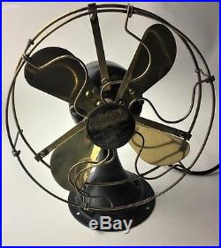 Antique Colonial 8-inch Brass Electric Fan- Ca. 1909
