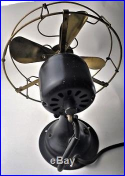 Antique Colonial 8-inch Brass Electric Fan- Ca. 1909