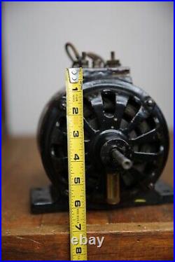 Antique Colonial pancake early electric utility motor brass blade fan RARE VTG