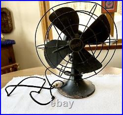 Antique DIEHL 13.5 Tall Electric Vintage 10 Oscillating Fan PARTS ONLY