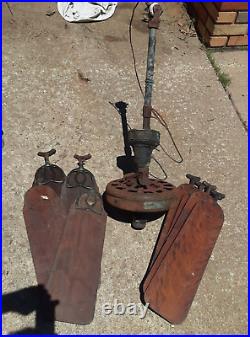 Antique- Diehl Ceiling Fan Motor With Extra Blades! - Local Pickup Only