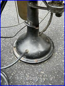 Antique Diehl Electric Fan 16 Brass Blades #16512 Oscillating
