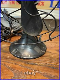 Antique Diehl Electric Fan 9 A295-7 Works & Oscillates